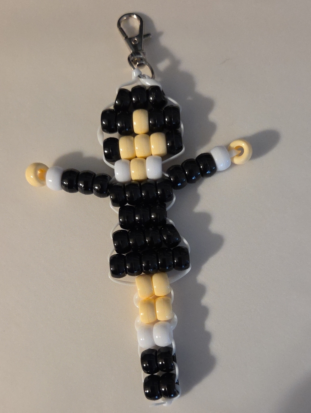 Kids Beaded Keychain Charm- Gothic Girl
